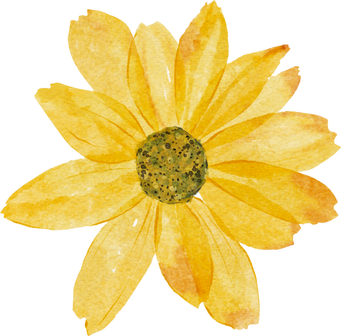 Yellow Watercolor Flower